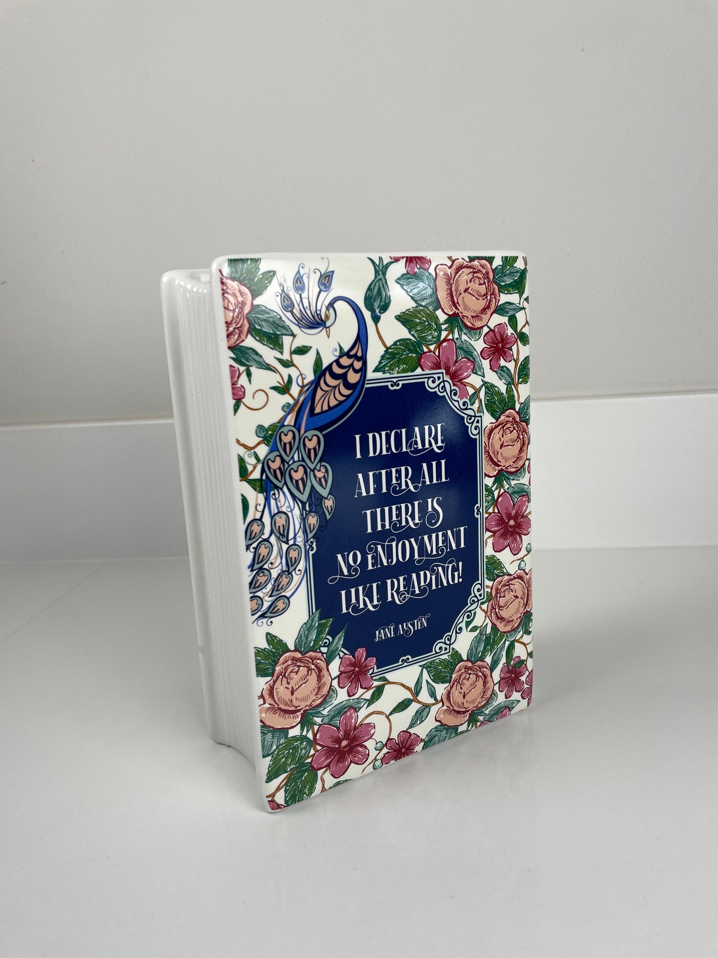 Ceramic Pride and Prejudice Book Vase