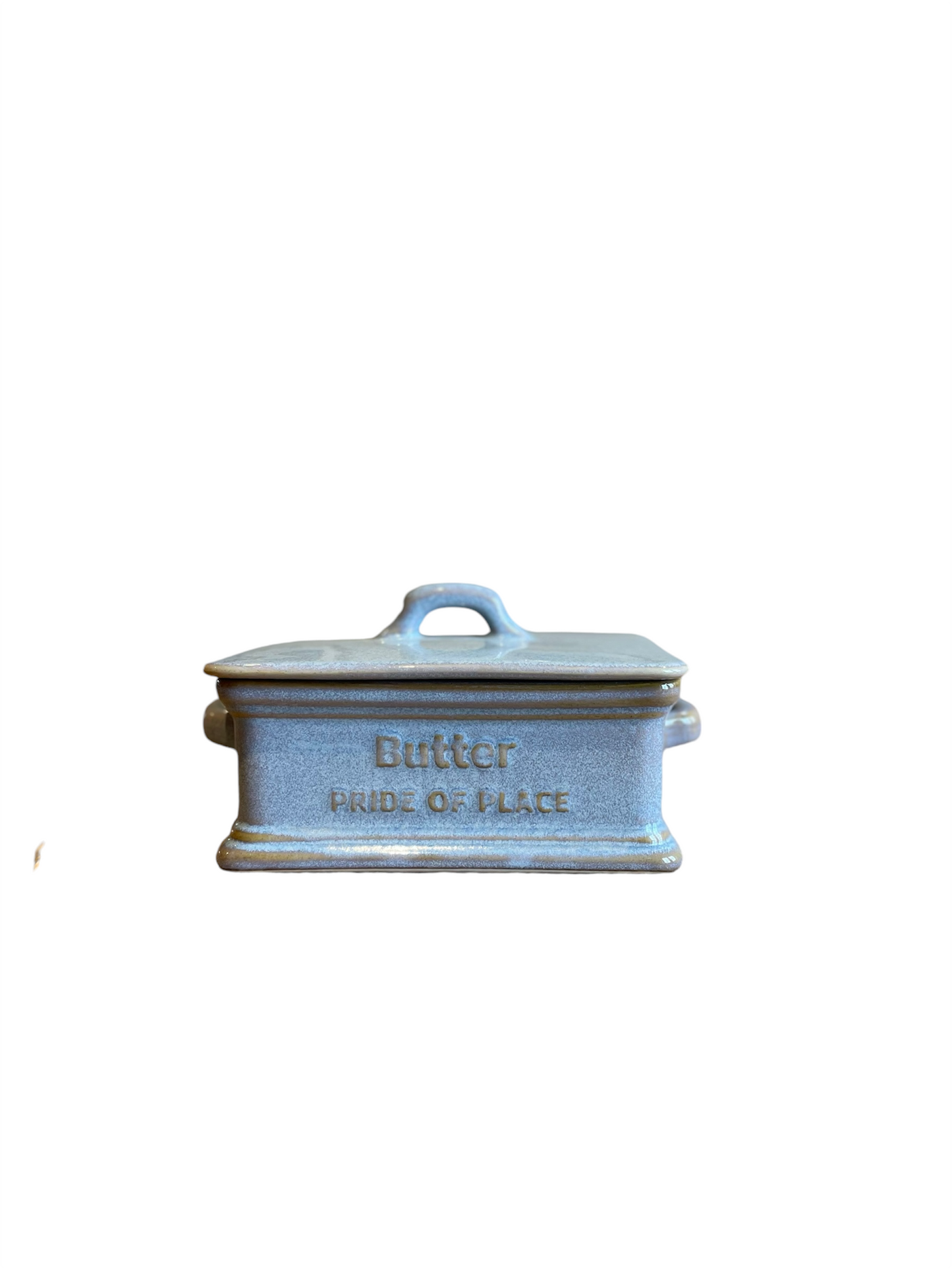 Ceramic Farm House Butter Dish With Lid | Blue