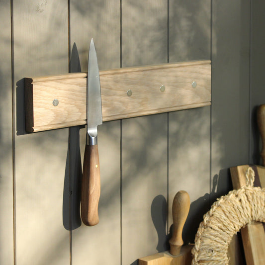 Oak Magnetic Knife Rack