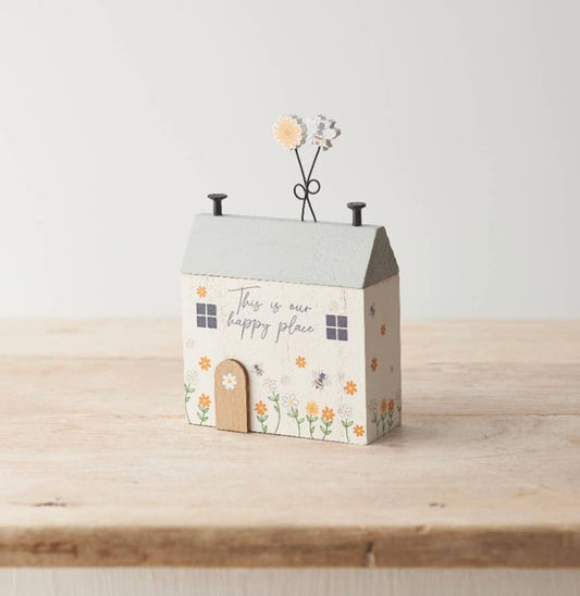 Our Happy Place Wooden Block