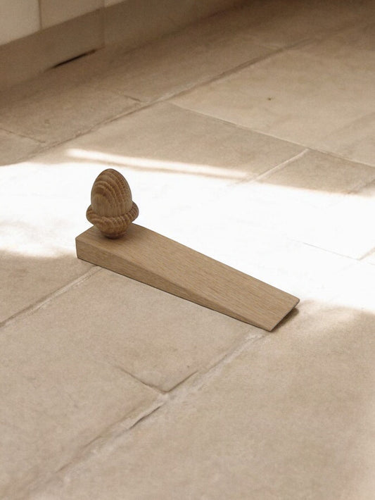 Oak Acorn Doorstop