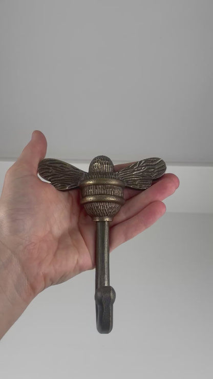 Bee Hook | Antique Brass Finish