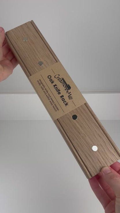 Oak Magnetic Knife Rack