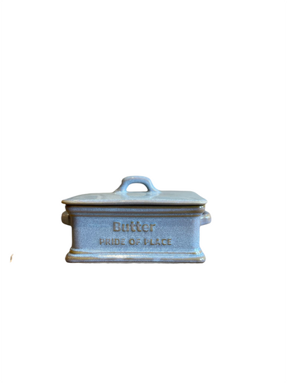 Ceramic Farm House Butter Dish With Lid | Blue